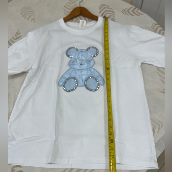 T-Shirt with Blue Bear Design - Picture 3 of 5